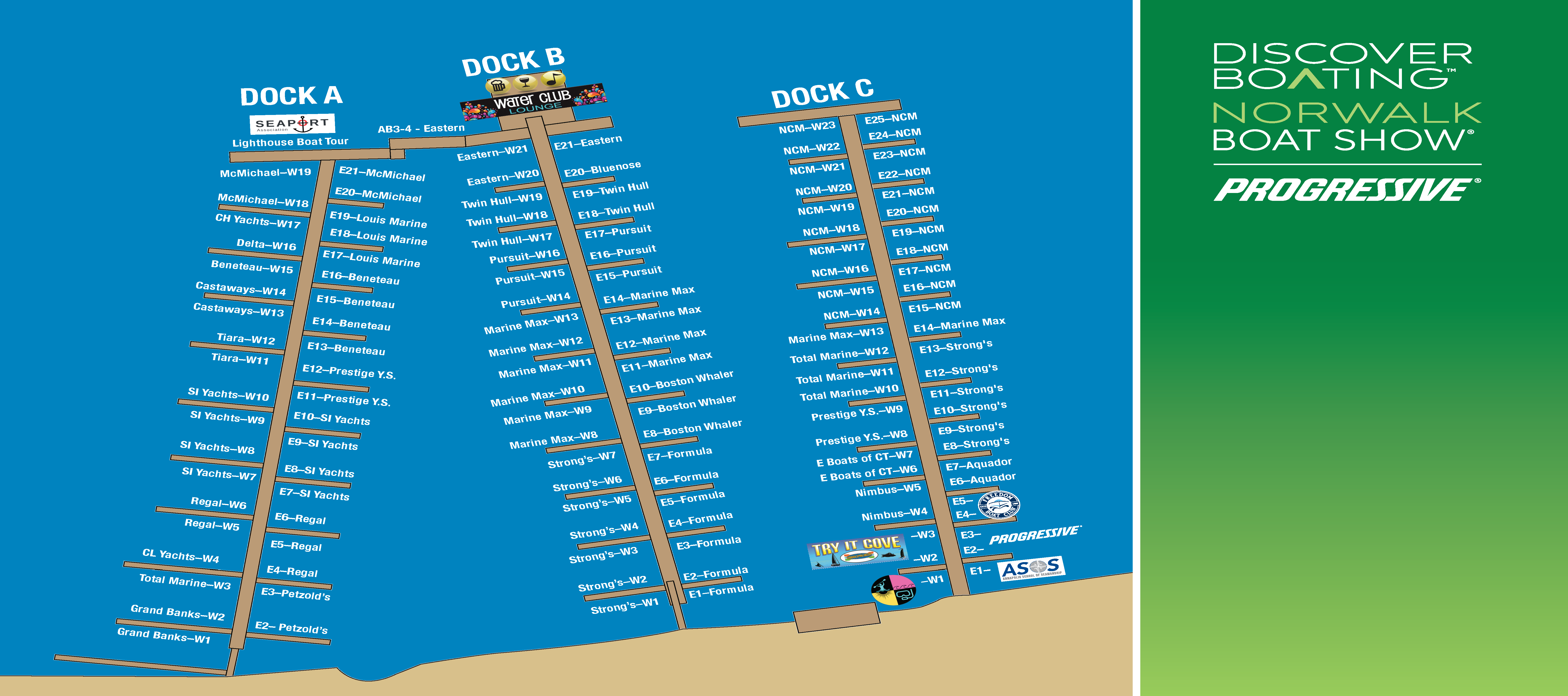 Norwalk Show Map Docks